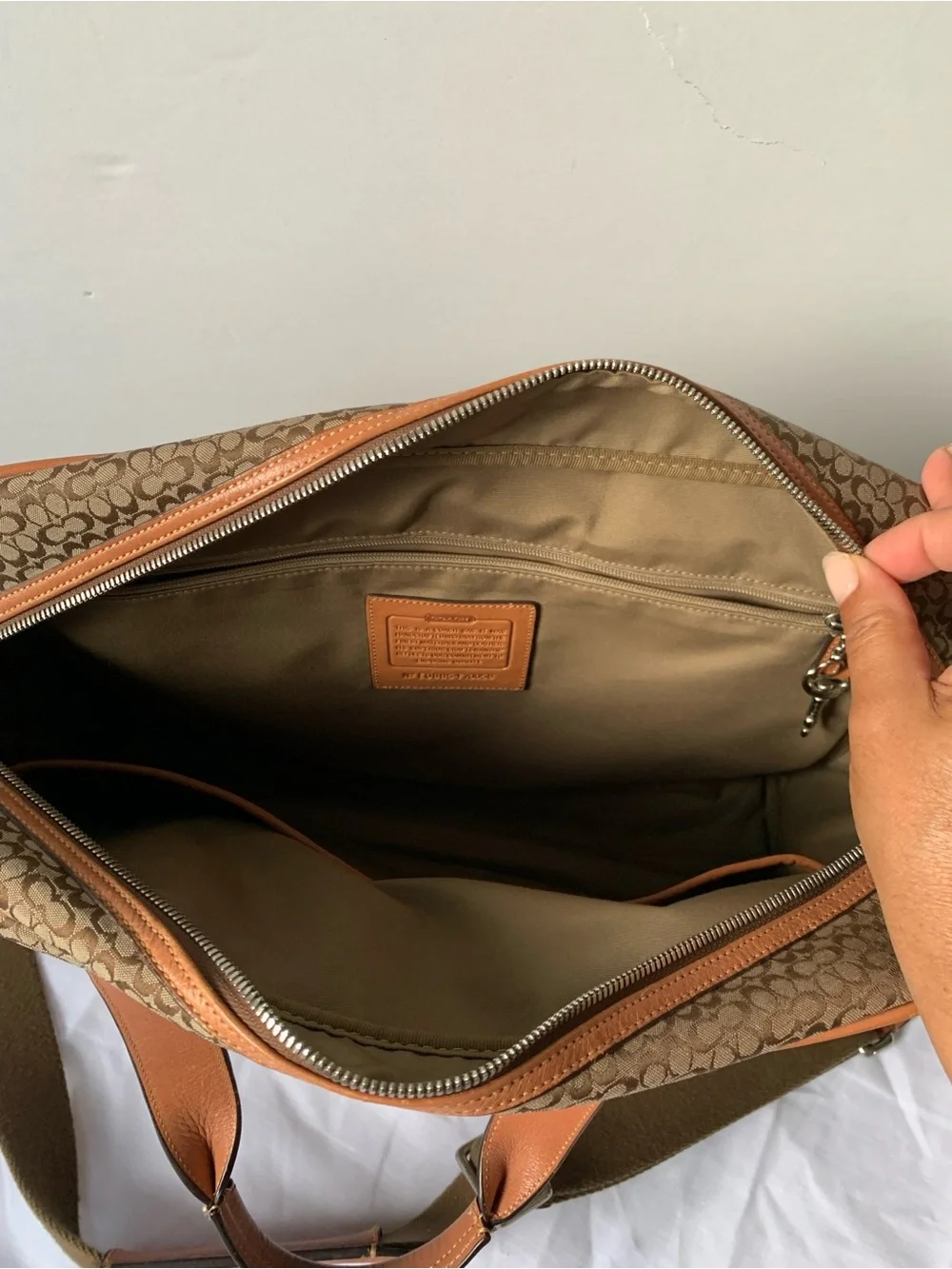 Vintage Coach Signature Hudson Commuter Briefcase/Laptop Bag